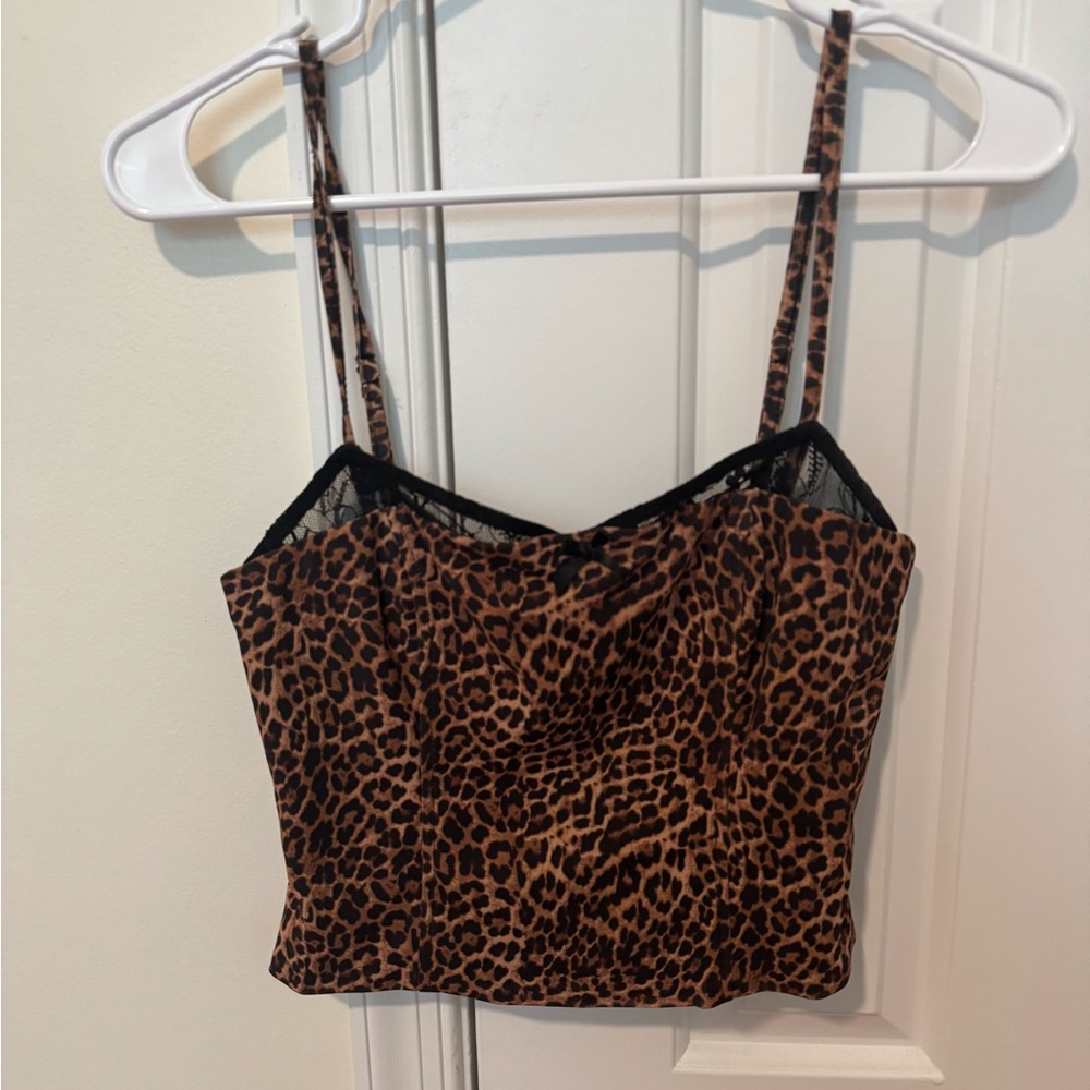 Edikted Leopard Print Tank Top